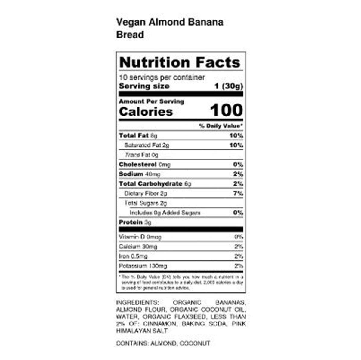 Nutrition facts for Vegan Sampler Pack – Vegan Snack Assortment